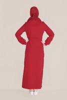 Female red TIE WAIST SPORT DRESS 40652 