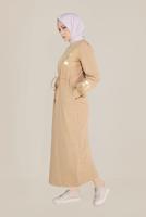 Female beige TIE WAIST SPORT DRESS 40652 