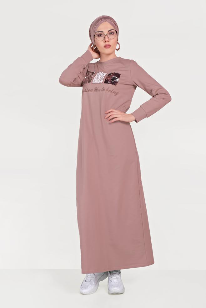 Femelle ROSE ROBE DE SURVÊTEMENT 2 PIÈCES IMPRIMÉ SLOGAN 40653