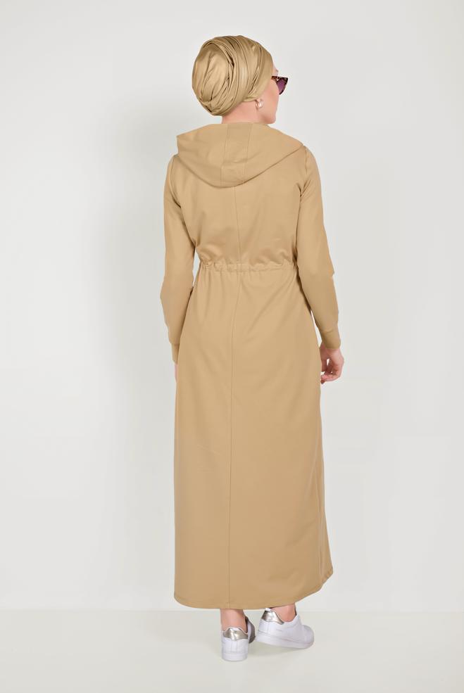 Female beige MESH TRACKSUIT DRESS 40654 