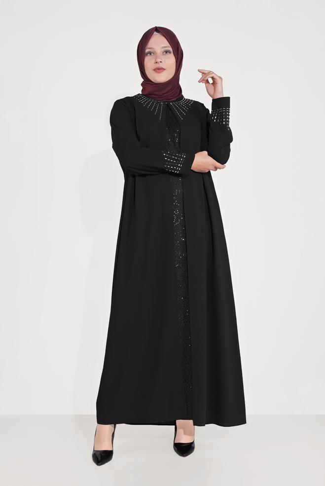 Female black BEADED DRESS SUIT 30019 