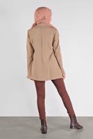 Female beige BUTTONED CLASSIC JACKET 41195 