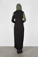 Femelle NOIR ROBE EN SPORT À CAPUCHE 41158