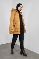 Femelle JAUNE CABAN REMBOURRÉ À CAPUCHE 90134 