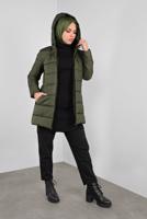 Femelle KAKI CABAN REMBOURRÉ À CAPUCHE 90134 