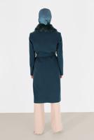 Femelle BLEU MANTEAU WALKER EN FAUSSE FOURRURE 90145