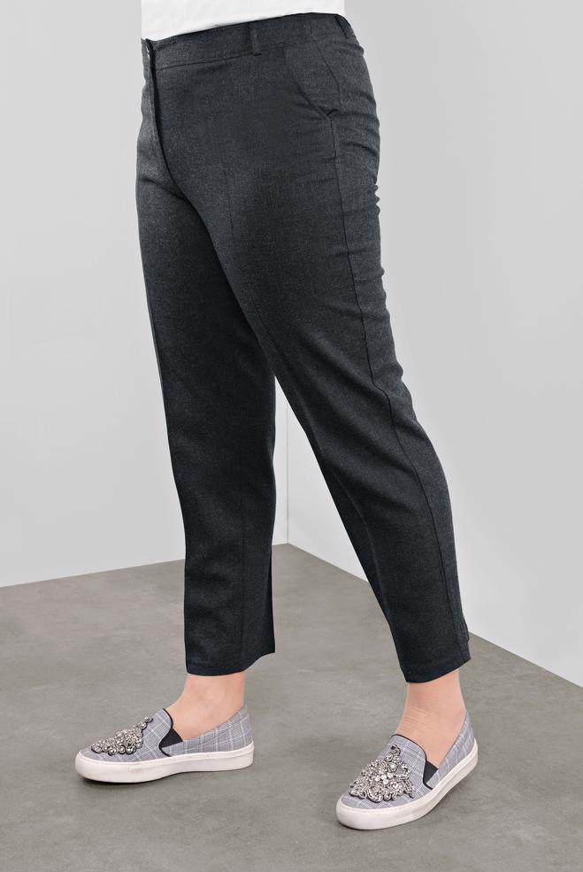 Femelle NOIR PANTALON À TAILLE MI-HAUTE 70138 