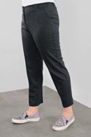 Femelle NOIR PANTALON À TAILLE MI-HAUTE 70138 