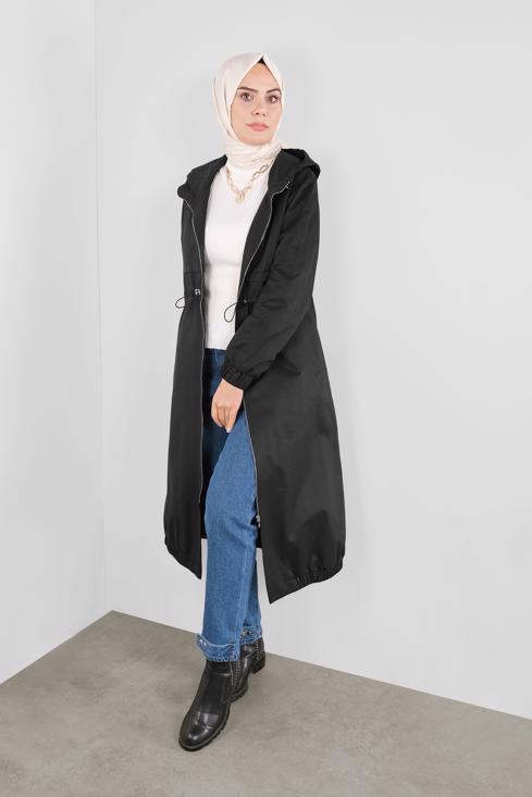 Femelle  PARKA TAILLE À SMOCKS 90128 