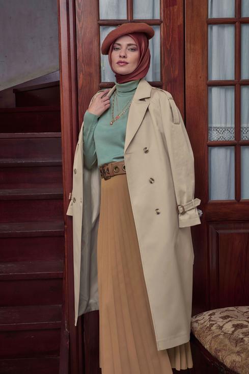 Female  DOUBLE-BREASTED TRENCH-COAT 10307