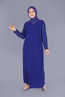 Female Navy blue LACY EMBELLISHED DRESS 20024 