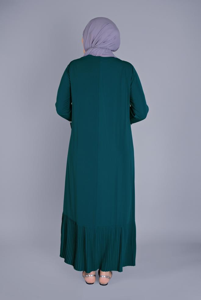 Female blue PLEATED STONE PRINTED DRESS 20059 