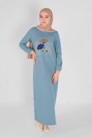 Female blue FLORAL TRACKSUIT DRESS 41459 