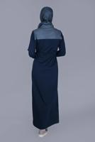 Female Navy blue TIE DETAIL BUTTONED TRACKSUIT DRESS 41480 