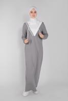 Female Grey HOODED TRACKSUIT DRESS 41514 