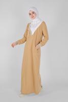 Femelle BEIGE ROBE DE SURVÊTEMENT À CAPUCHE 41514 