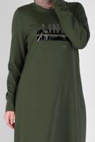 Female khaki STONE PRINTED TRACKSUIT DRESS 41571 