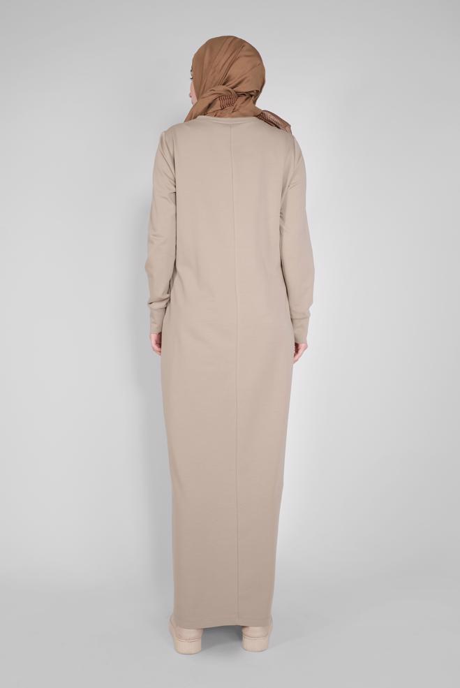 Femelle BEIGE ROBE DE SURVÊTEMENT IMPRIMÉ PIERRE 41571 
