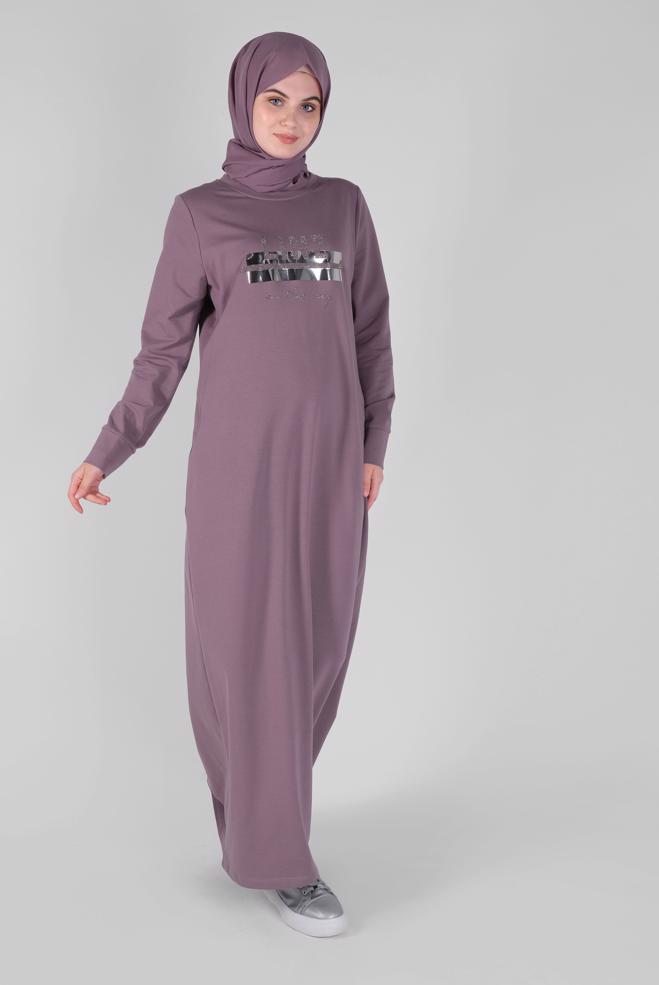 Femelle POURPRE ROBE DE SURVÊTEMENT IMPRIMÉ PIERRE 41571 