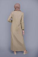 Female beige SEQUINNED EMBROIDERED TRACKSUIT DRESS 41612 