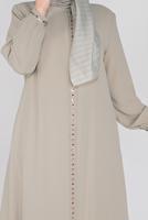 Female beige SEQUINED EMBROIDERED TOPCOAT 10358  