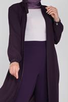 Female damson SEQUINED EMBROIDERED TOPCOAT 10358  