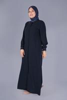 Female Navy blue EMBROIDERED TOPCOAT 10364 
