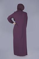 Female purple EMBROIDERED TOPCOAT 10364 