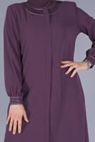 Female purple EMBROIDERED TOPCOAT 10364 