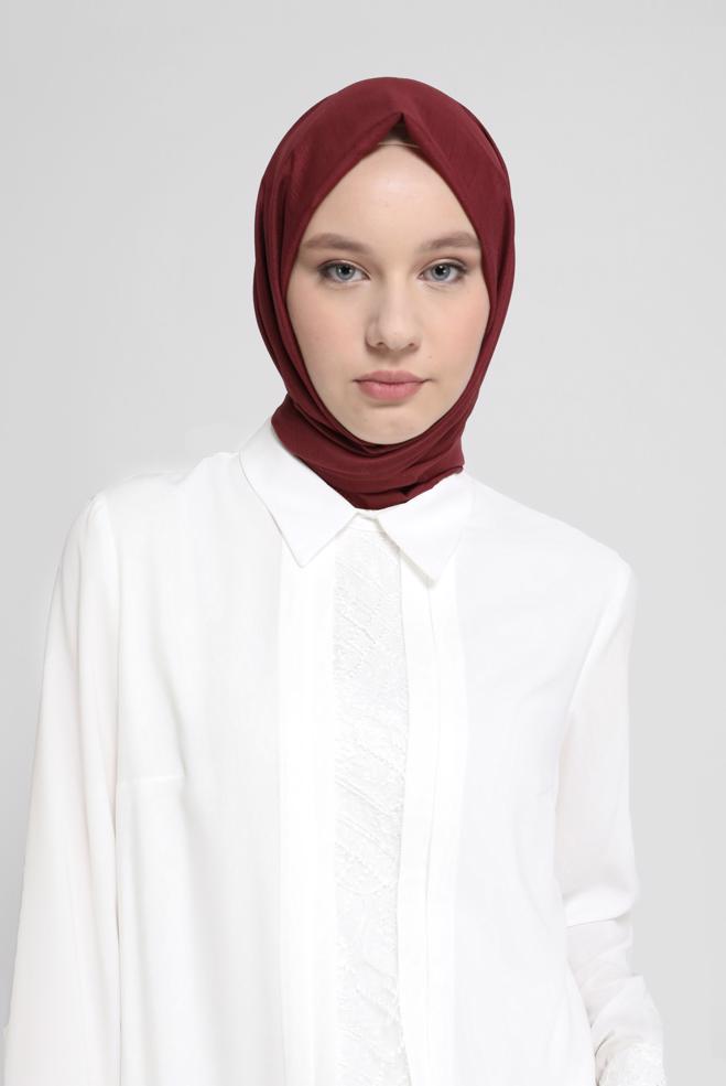Femelle ROUGE BORDEAUX 8073 ALVİNA AĞAÇKABUĞU ŞİFON ŞAL (NRL)