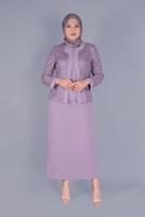 Female purple BEADED LACE DETAIL 3-PIECE SKIRTED SUIT 30161 
