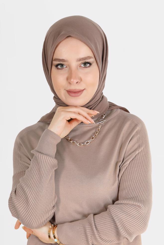 Bayan KAHVE ALVİNA PAMUK CAZ EŞARP 8109 