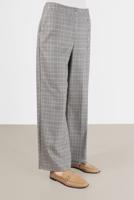Female yellow BUTTON DETAIL CHECKED TROUSERS 70264 