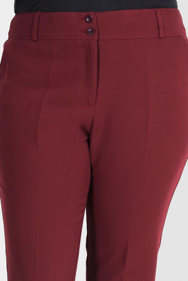 Femelle ROUGE BORDEAUX PANTALON COUPE CLASSIQUE 70298