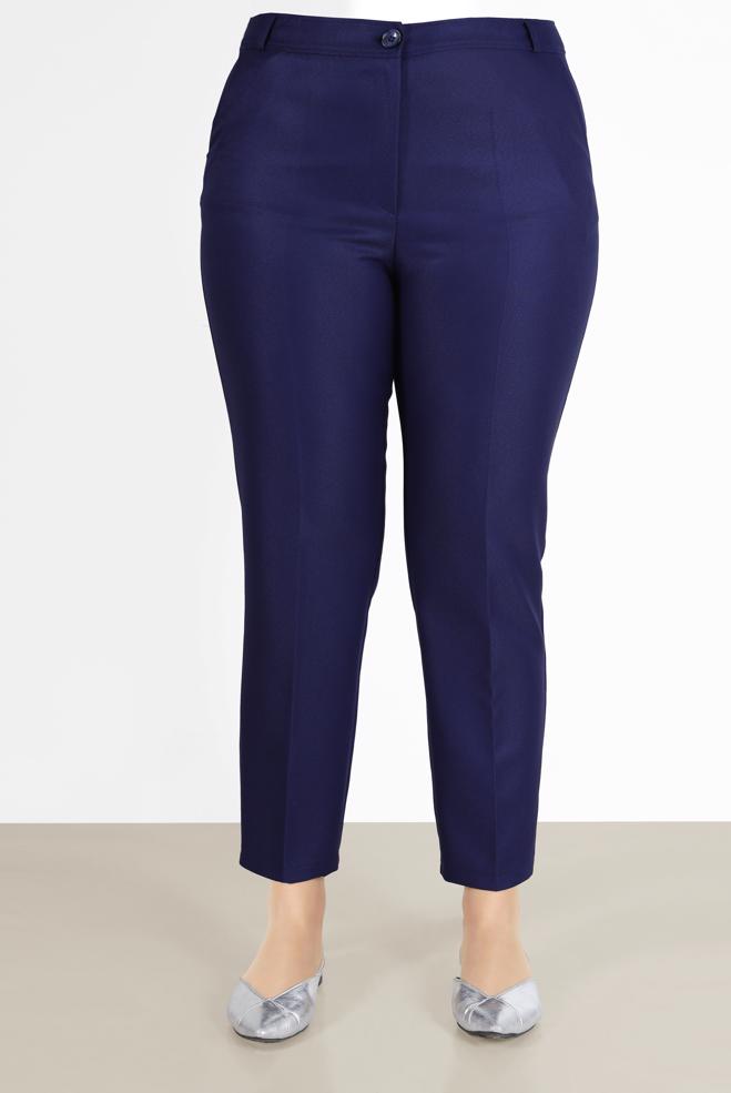 Femelle BLEU MARINE PANTALON CLASSIQUE COUPE DROITE 70301