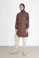 Female mink BELTED POCKET DETAIL TUNIC 42354 