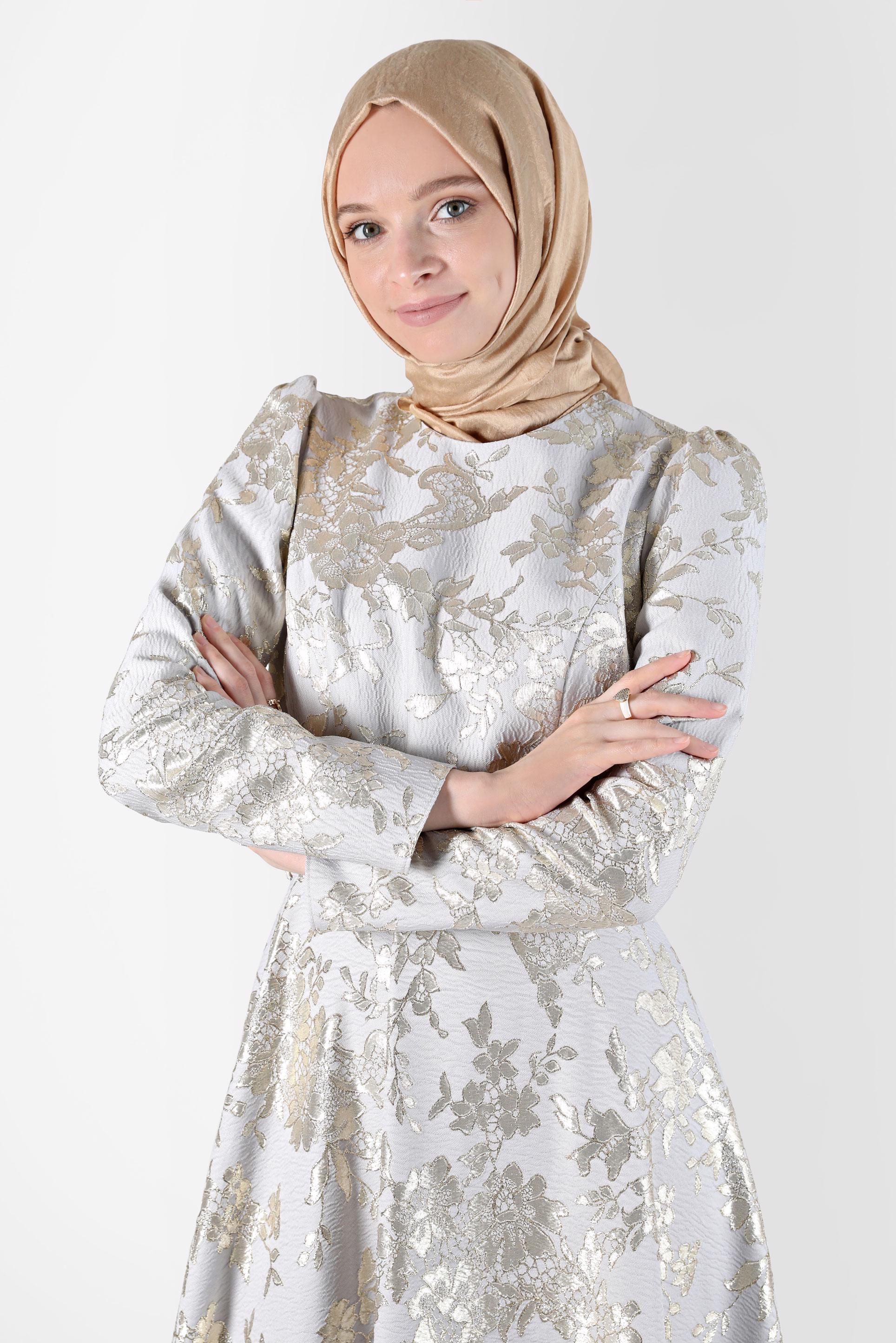 BELTED JACQUARD DRESS | ALVİNA