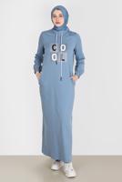 Femelle BLEU ROBE DE SURVÊTEMENT IMPRIMÉ GEMME 42678