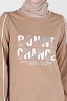 Femelle BEIGE ROBE SURVÊTEMENT IMPRIMÉ GEMME 42742