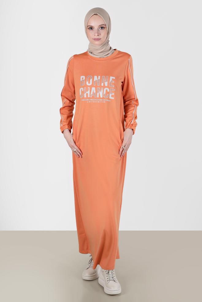 Female orange GEM PRINTED TRACKSUIT DRESS 42742 