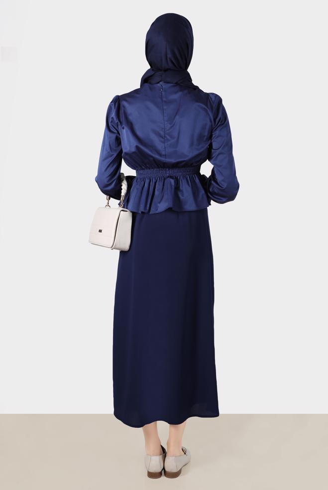 Female Navy blue TIE DETAIL SKIRT 60276 