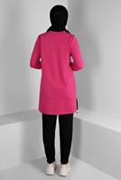 Femelle FUCHSIA ENSEMBLE DE SURVÊTEMENT 2 PIÈCES À SLOGAN 43369 