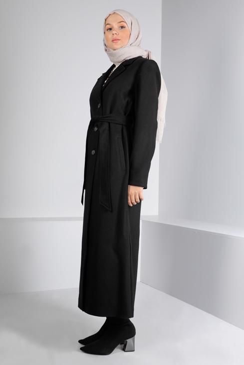 Female  BUTTONED BELTED COAT 90345 
