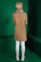 Female beige EMBROIDERY DETAIL BUTTONED TUNIC 43286 