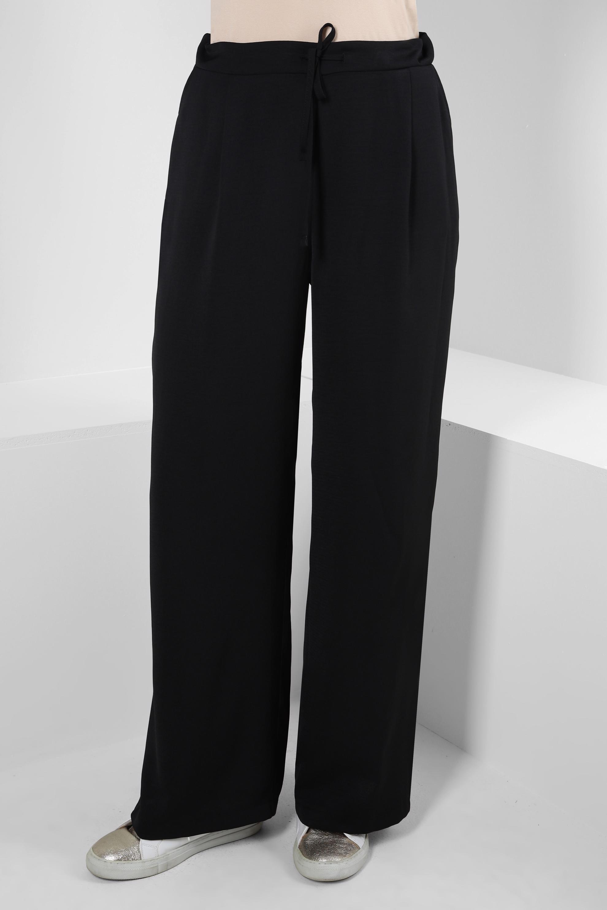 WIDE LEG PANTS WITH TIE DETAIL 70528 | ALVİNA