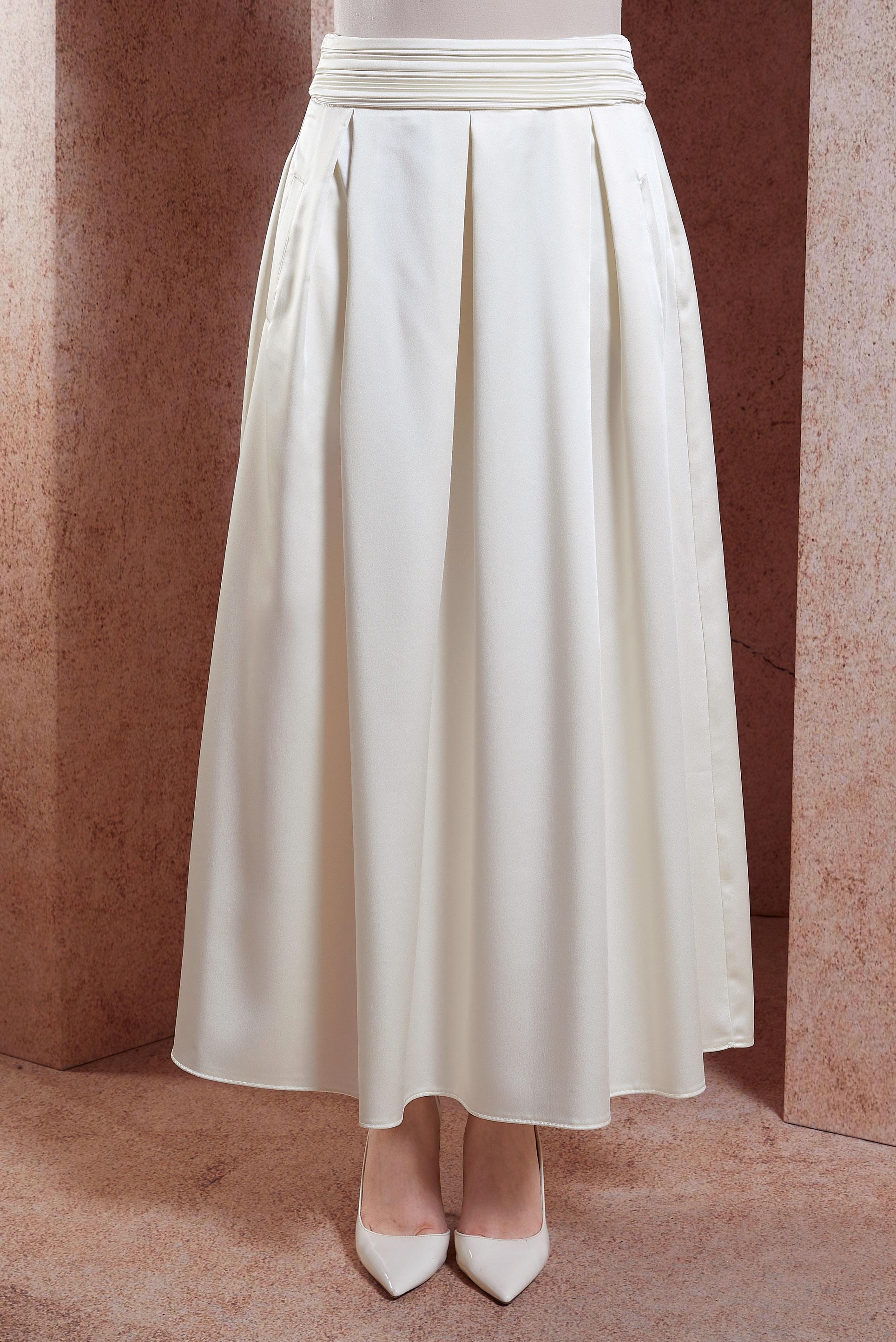 【COLOR iN ID】weaver satin long skirt Elegant Women's Skirt Autumn Satin Silk Long Skirts for