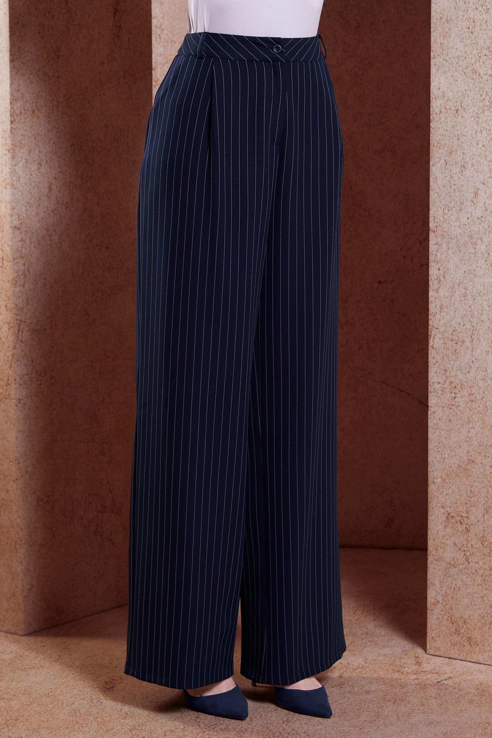 LUKE PANT WHITE NAVY STRIPE