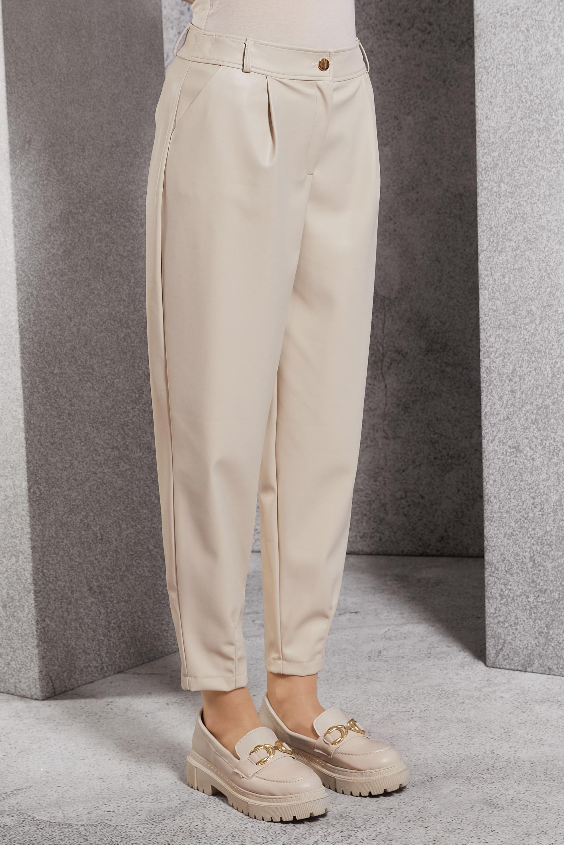 CARROT CUT FAUX LEATHER PANTS | ALVİNA