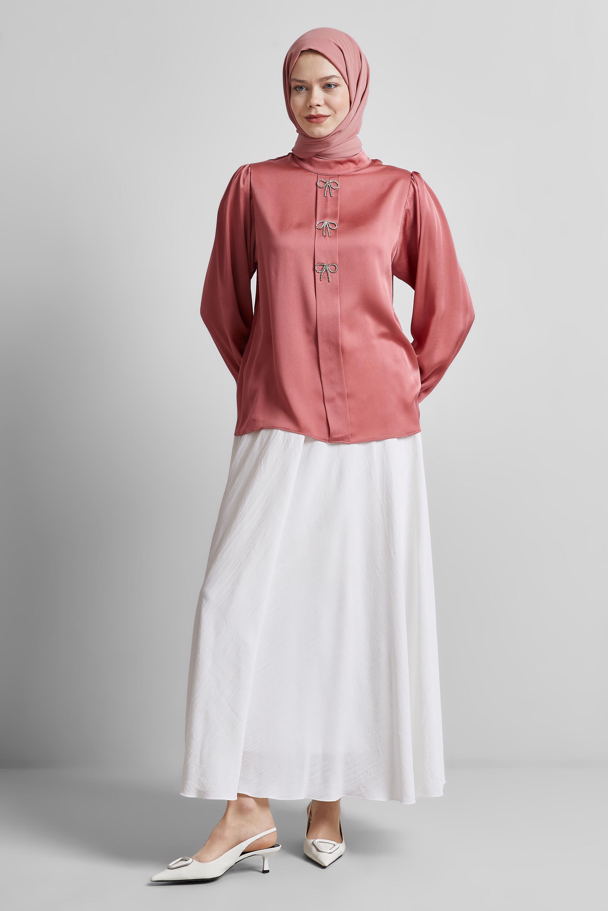 Hijab-Kleidung WEISS ROCK MIT GÜRTEL 60662