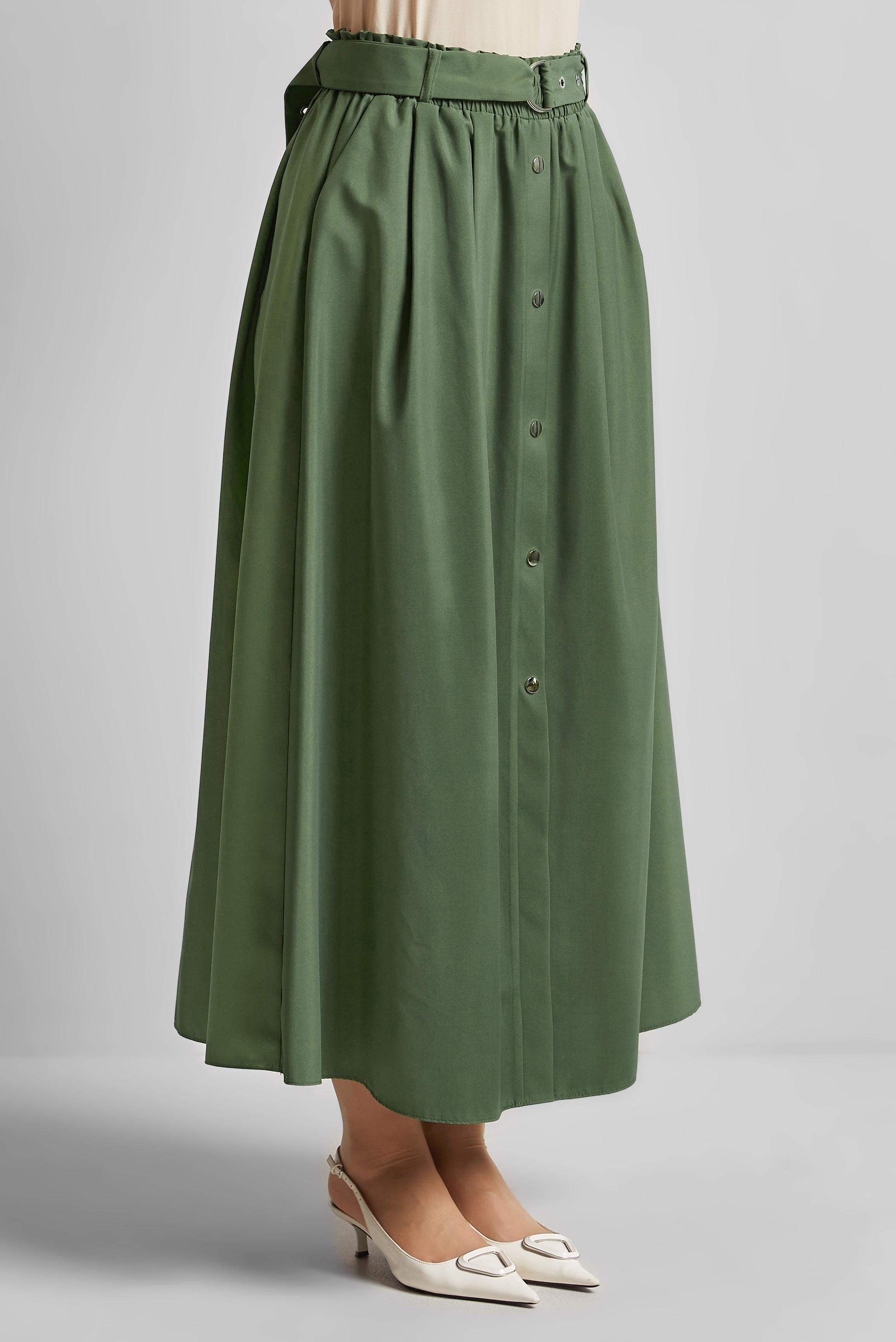 Hijab clothing KHAKI BELTED SKIRT 60679